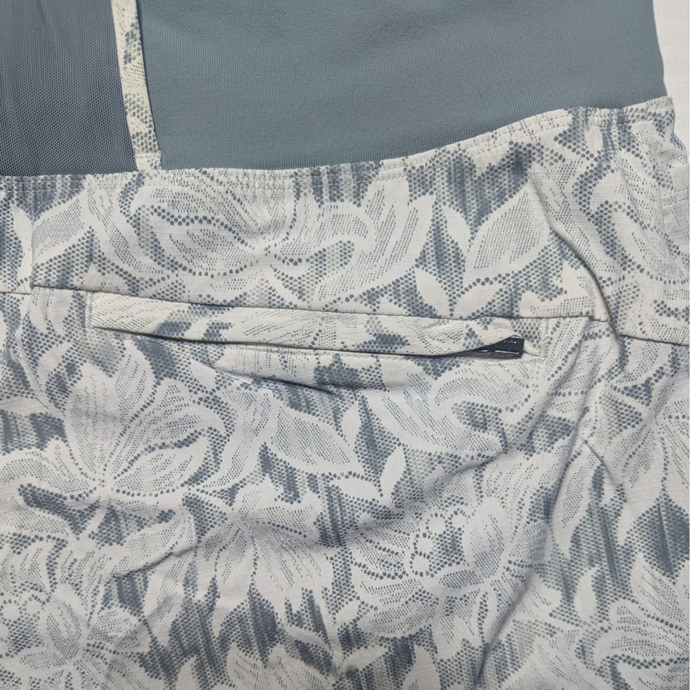Athleta Trekkie North Shorts Blue Floral Hiking Gorpcore Active Size 14 - Picture 3 of 8